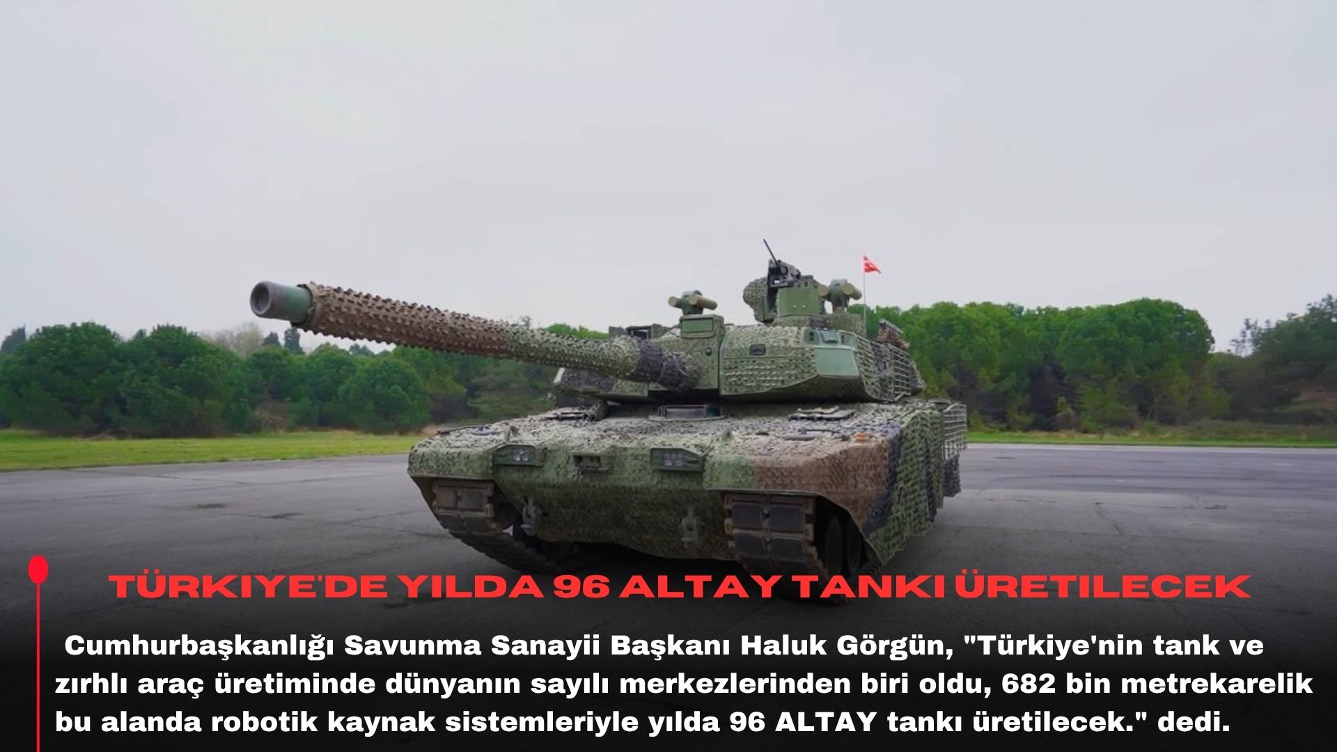 Türkiye'de yılda 96 Altay tankı üretilecek