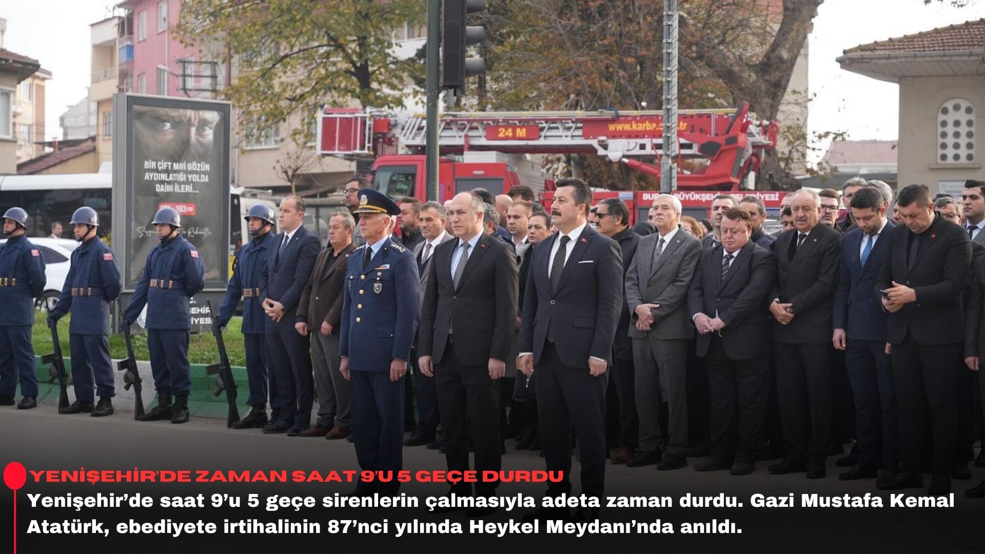 Yenişehir'de zaman saat 9'u 5 geçe durdu