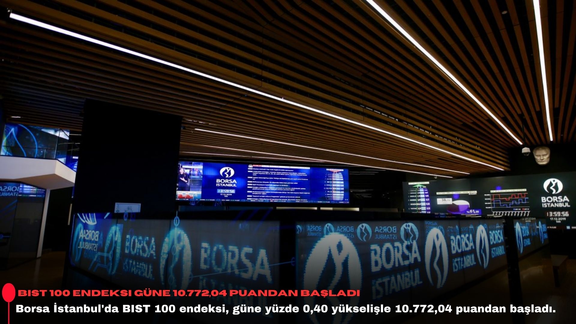 BIST 100 endeksi güne 10.772,04 puandan başladı