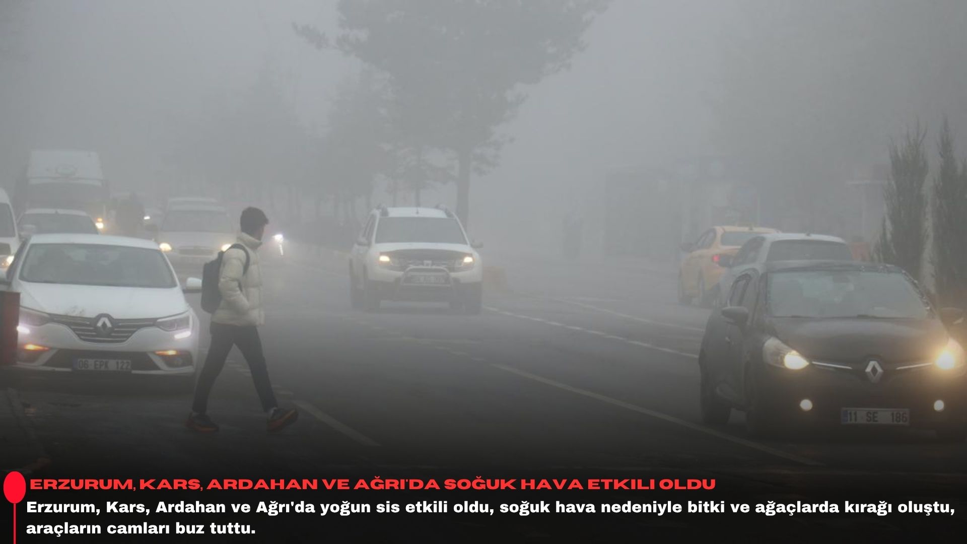 Erzurum, Kars, Ardahan ve Ağrı'da soğuk hava etkili oldu