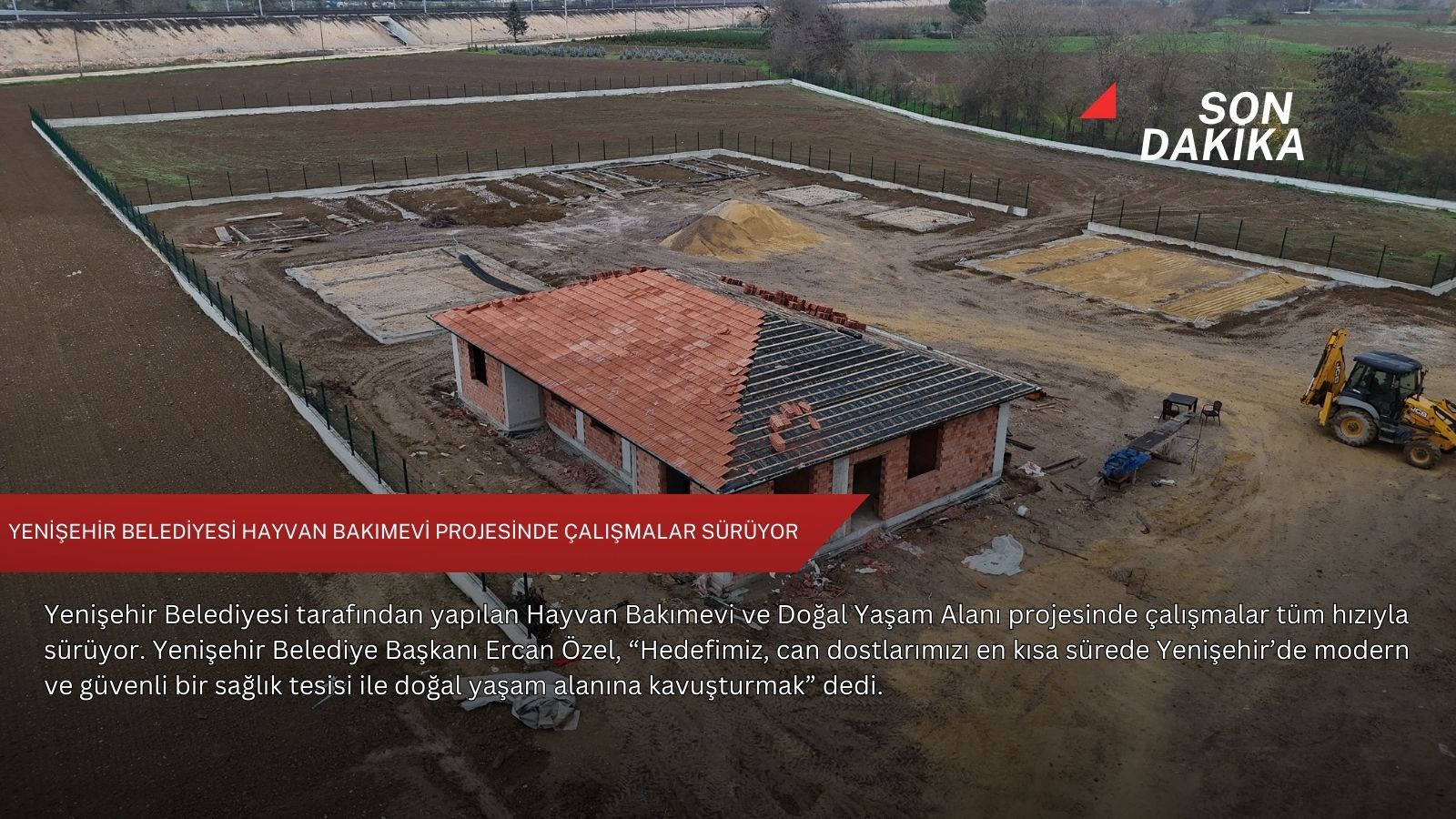 Yenişehir Belediyesi hayvan bakımevi projesinde çalışmalar sürüyor