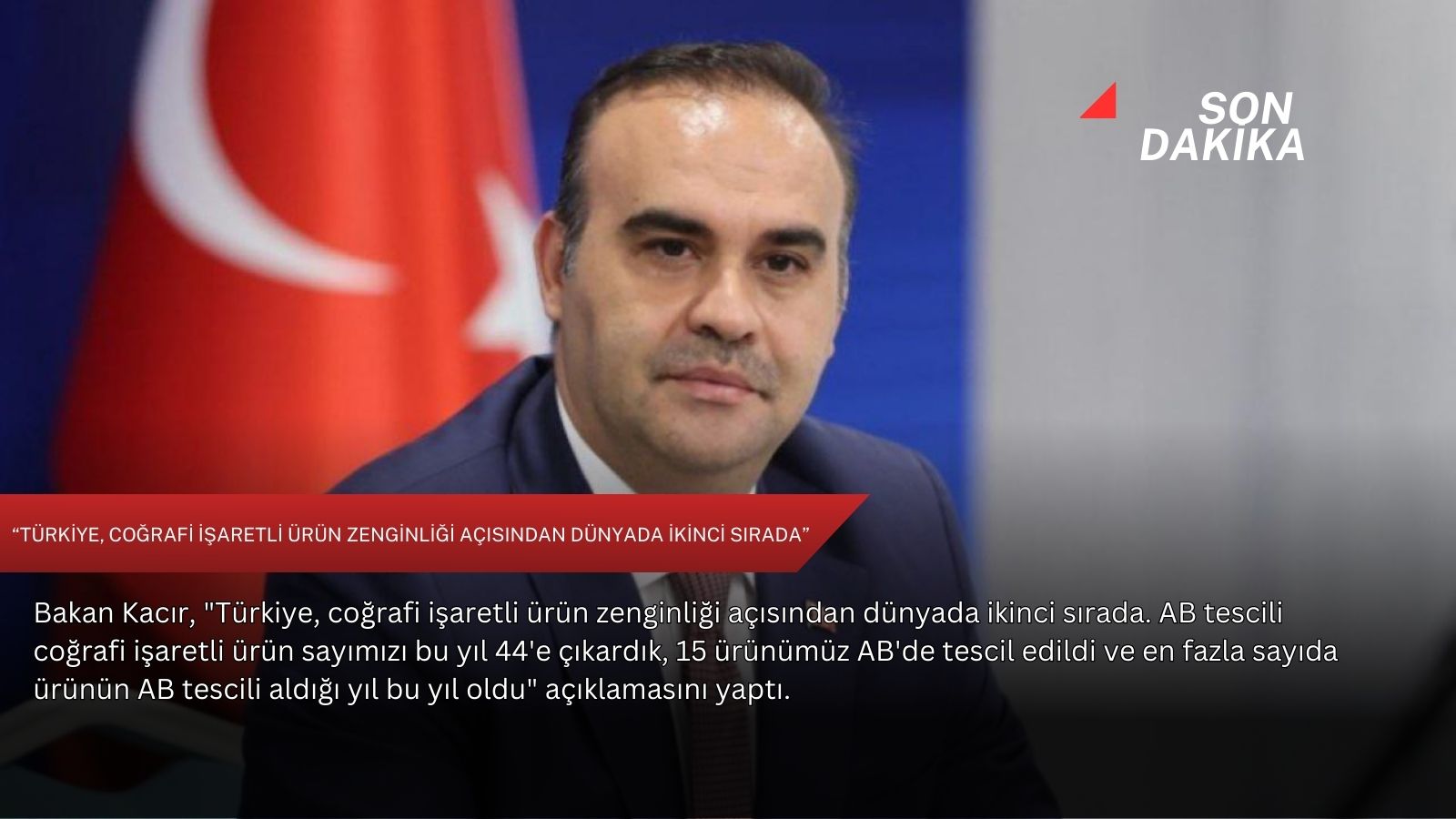 “Türkiye, coğrafi işaretli ürün zenginliği açısından dünyada ikinci sırada”