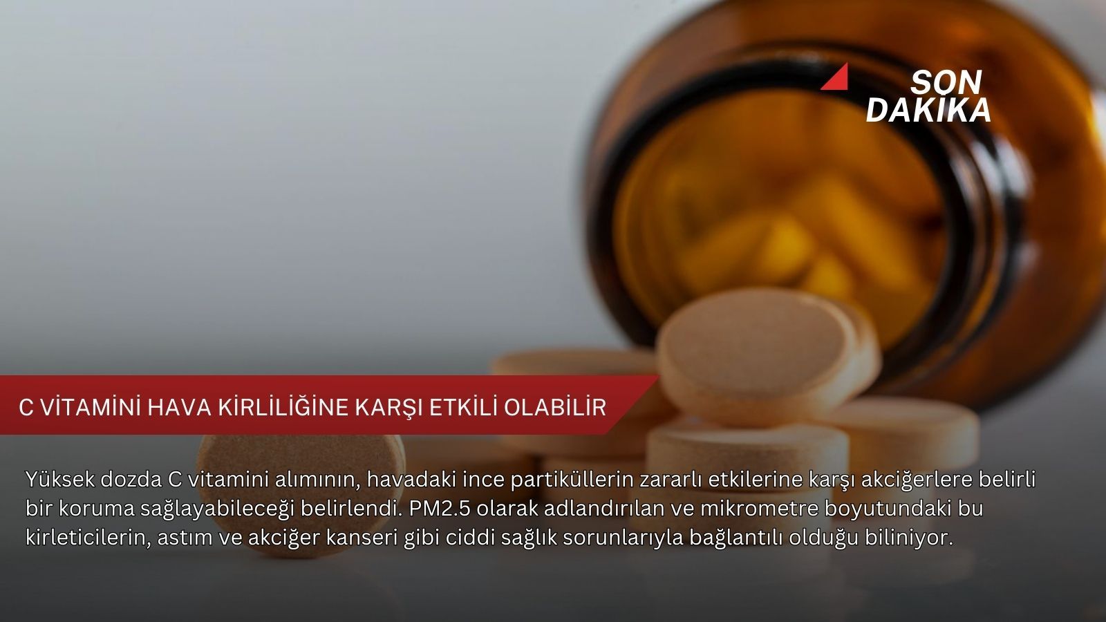 C vitamini hava kirliliğine karşı etkili olabilir