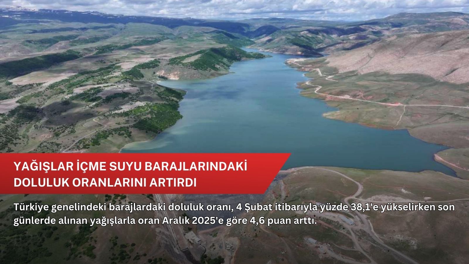 Yağışlar içme suyu barajlarındaki doluluk oranlarını artırdı