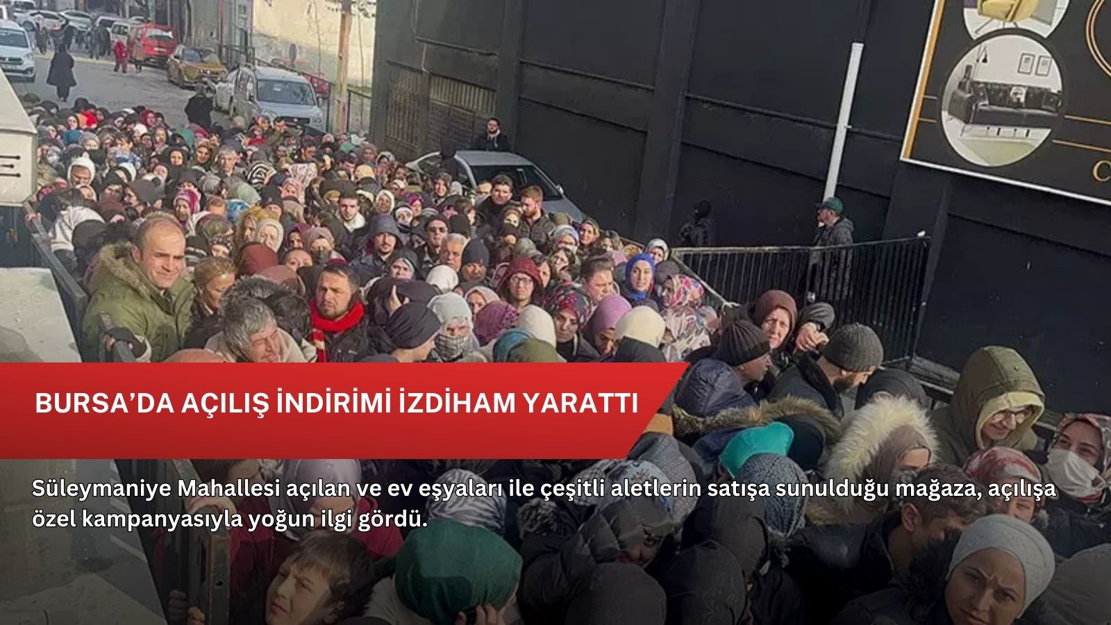 Bursa’da açılış indirimi izdiham yarattı