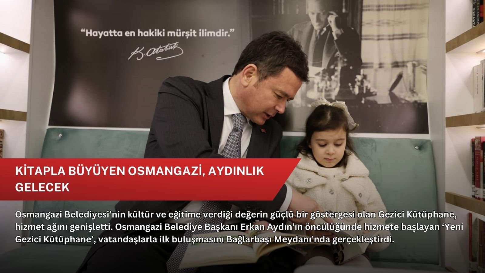 Kitapla büyüyen Osmangazi, aydınlık gelecek