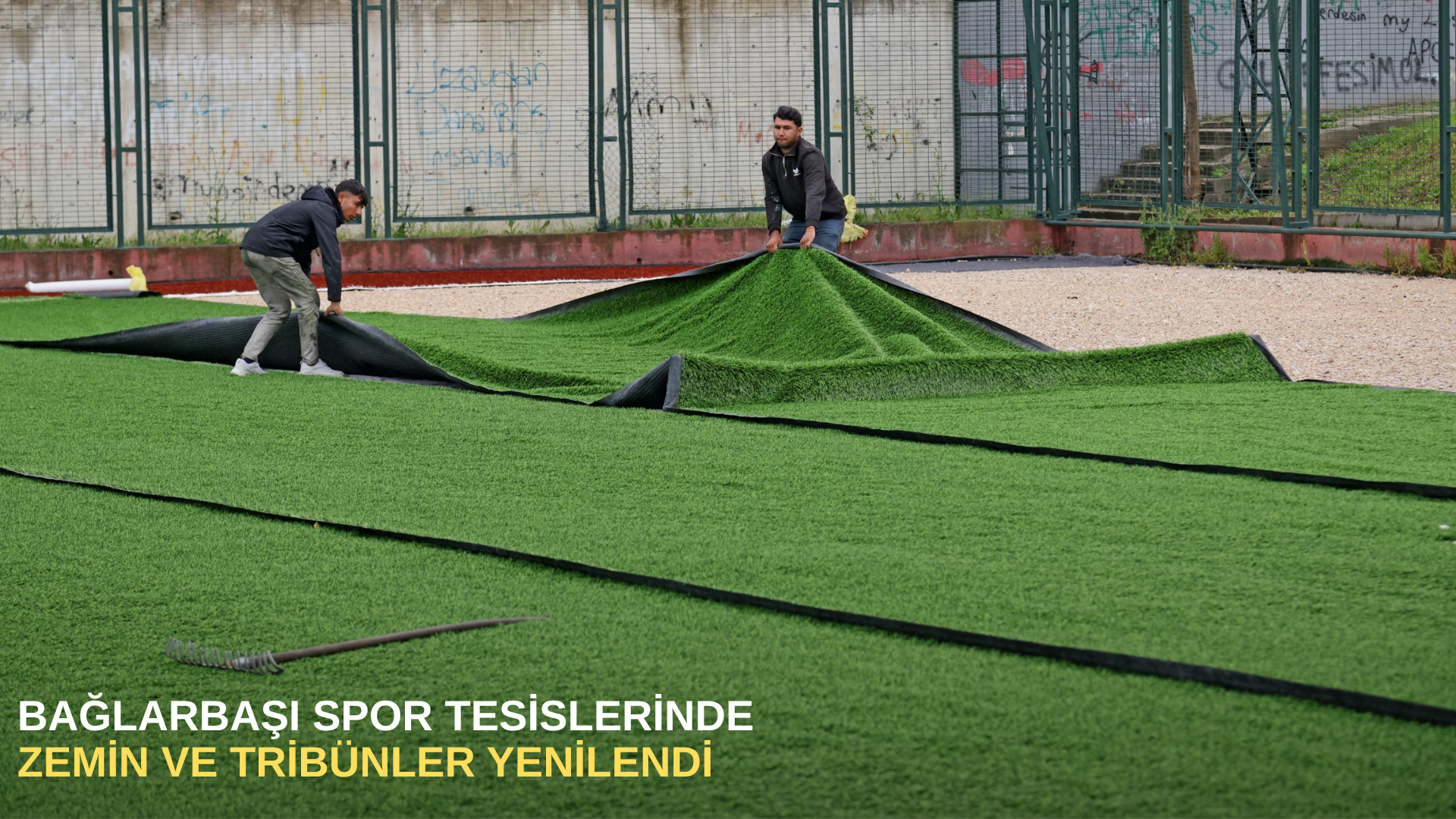 Bağlarbaşı spor tesislerinde zemin ve tribünler yenilendi
