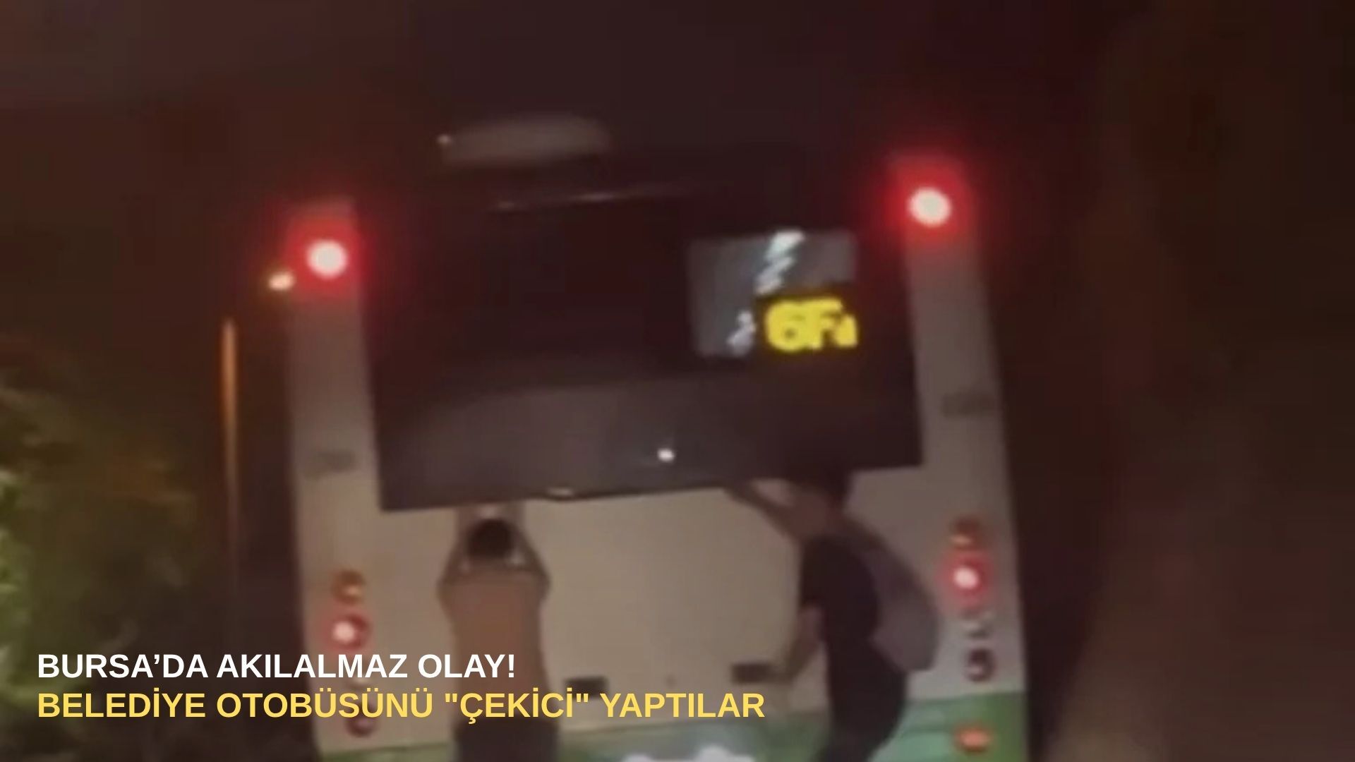 Bursa’da akılalmaz olay! Belediye otobüsünü "çekici" yaptılar