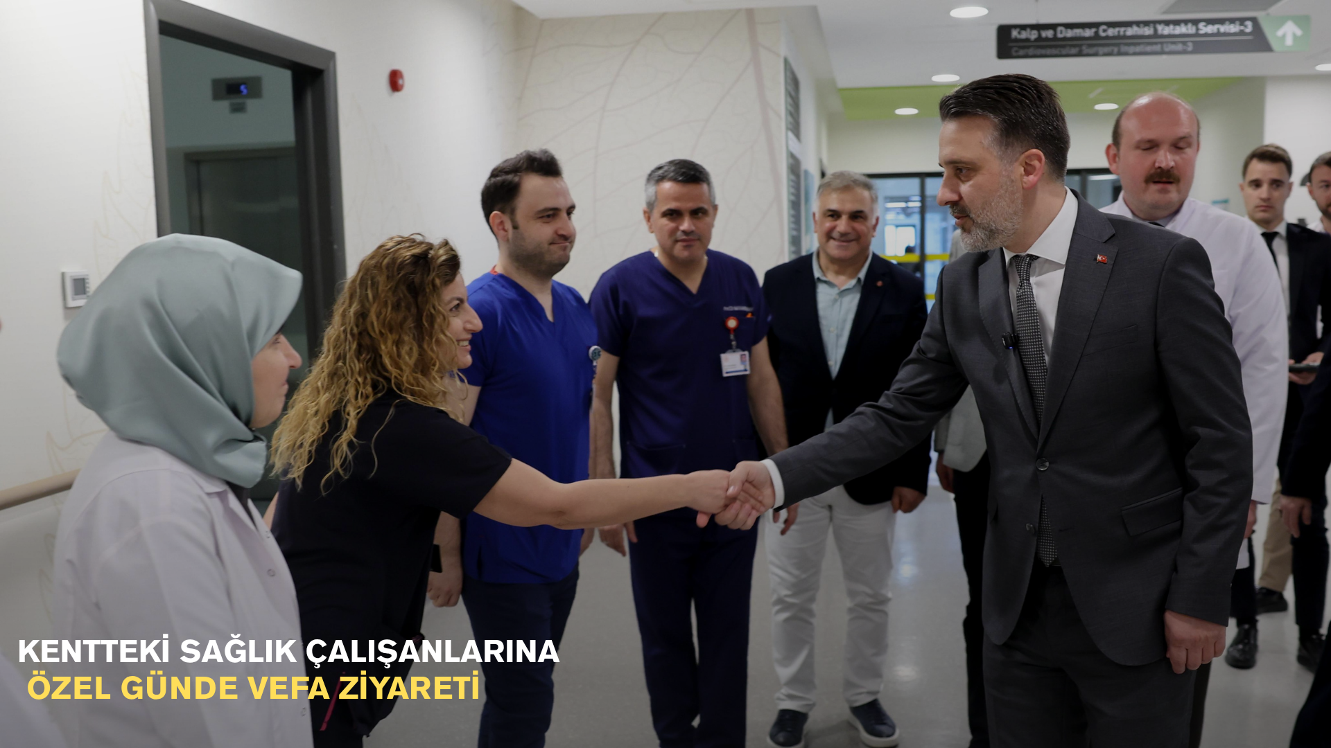 Kentteki sağlık çalışanlarına özel günde vefa ziyareti