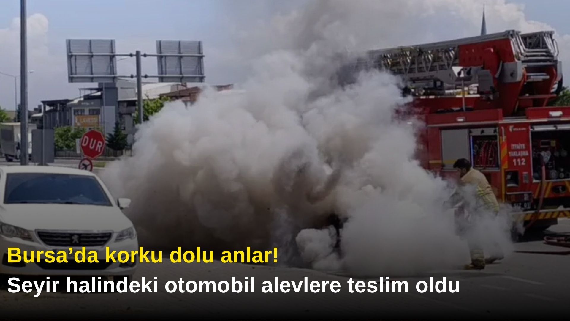 Bursa’da korku dolu anlar! Seyir halindeki otomobil alevlere teslim oldu