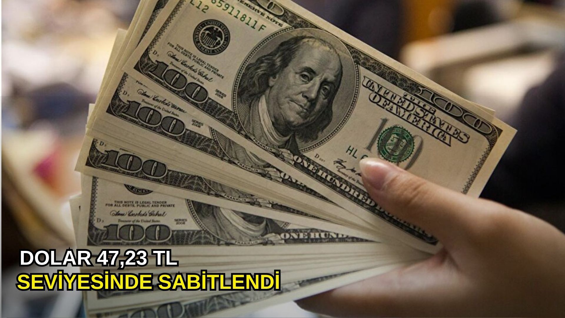 Dolar 47,23 TL seviyesinde sabitlendi