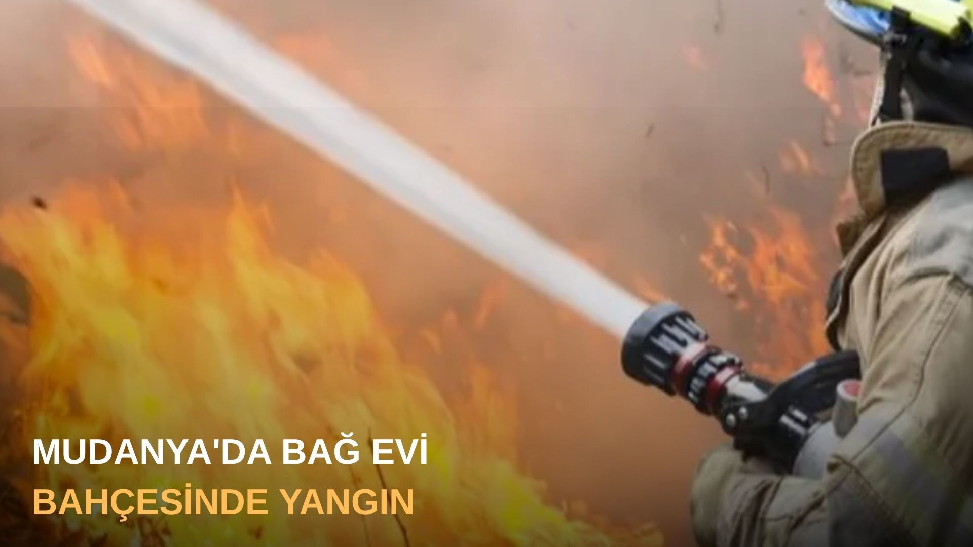 Mudanya'da bağ evi bahçesinde yangın