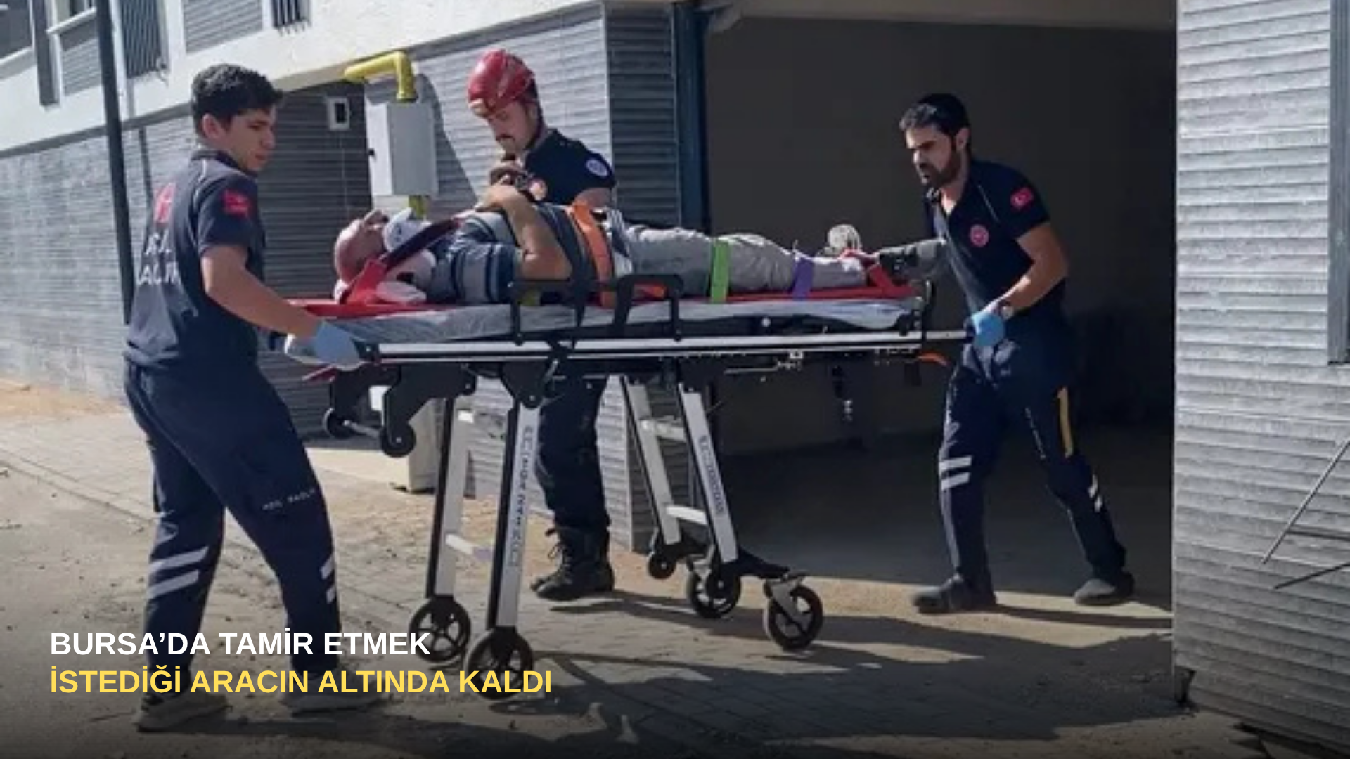 Bursa'da tamir etmek istediği aracın altında kaldı