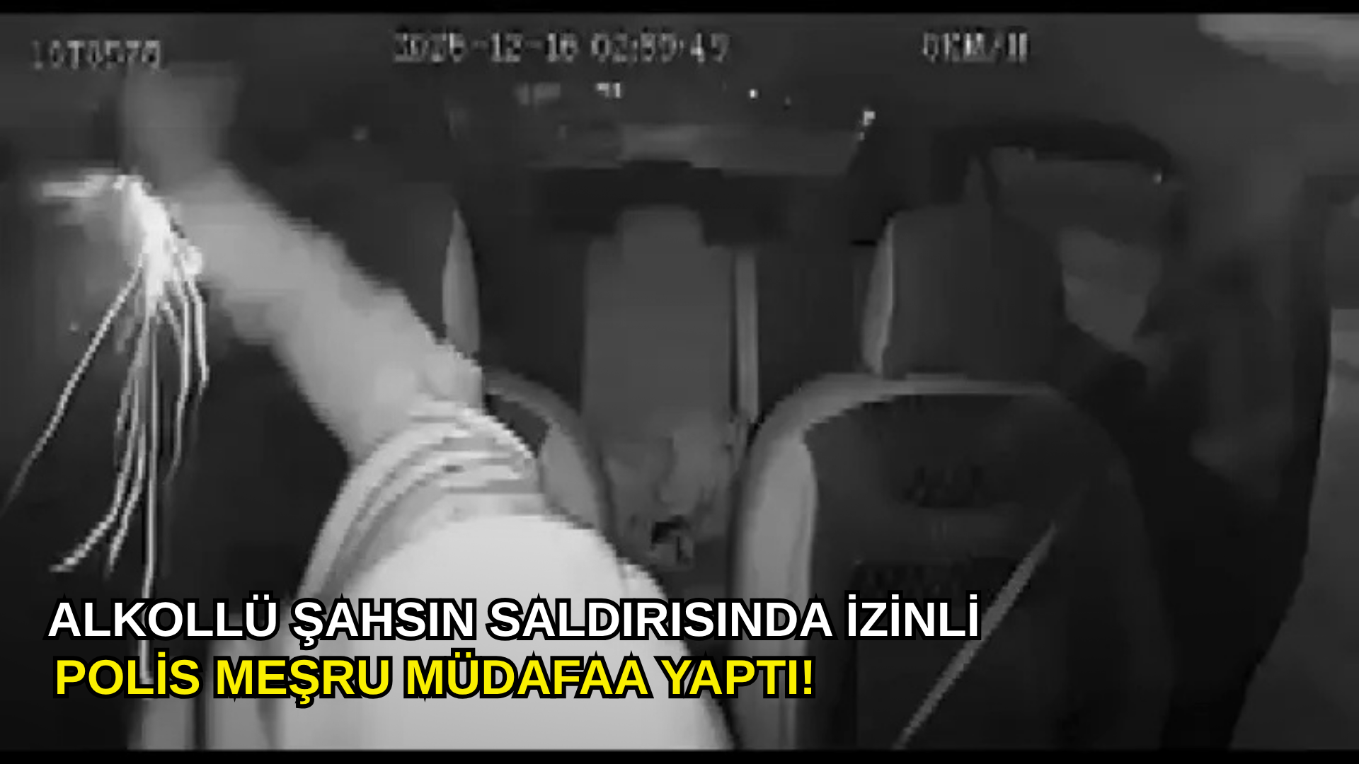 Alkollü şahsın saldırısında izinli polis meşru müdafaa yaptı!