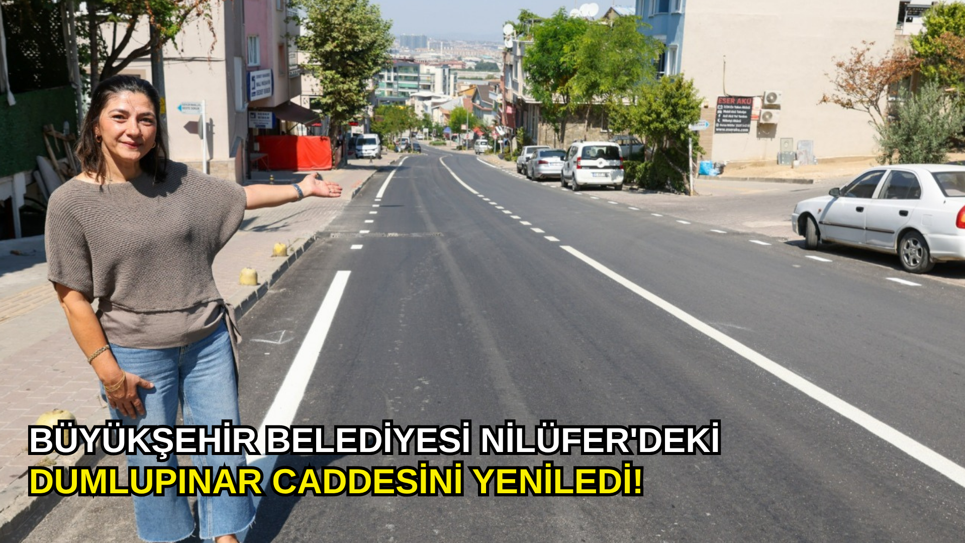 Büyükşehir Belediyesi Nilüfer'deki Dumlupınar Caddesini yeniledi!