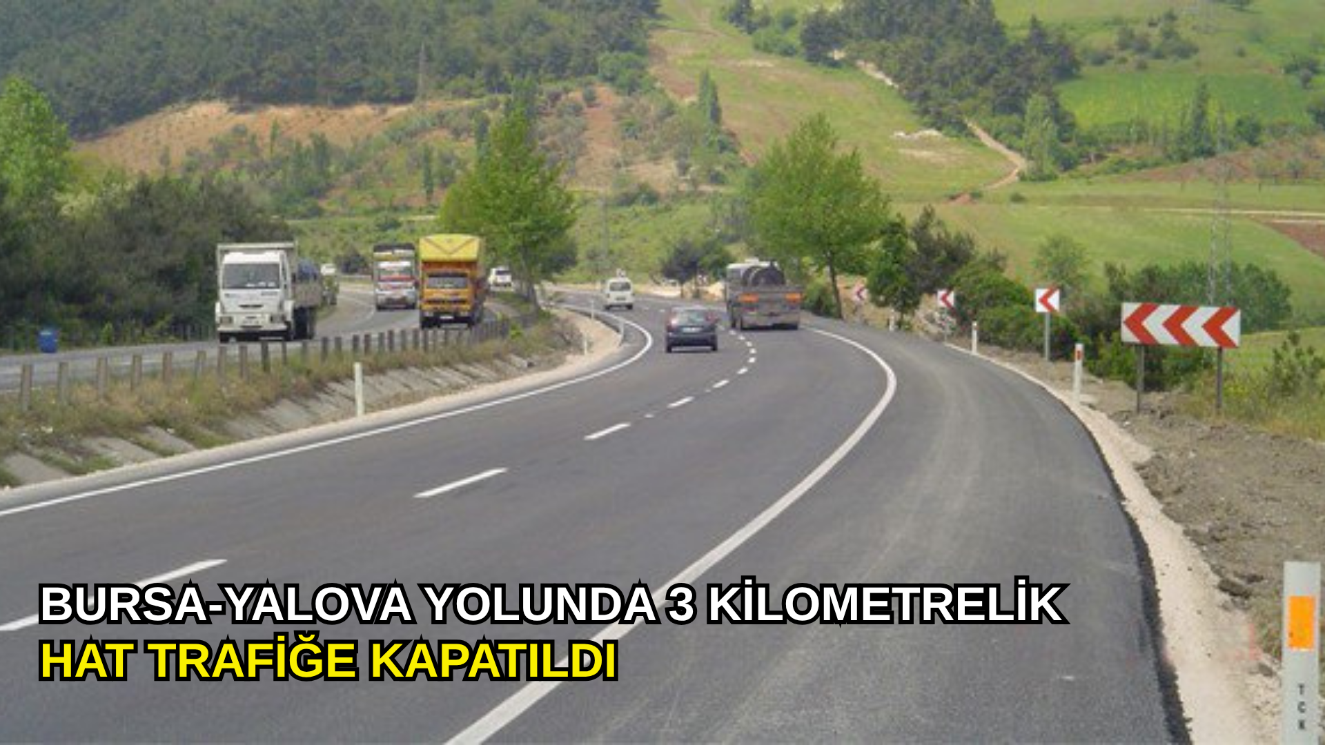 Bursa-Yalova yolunda 3 kilometrelik hat trafiğe kapatıldı