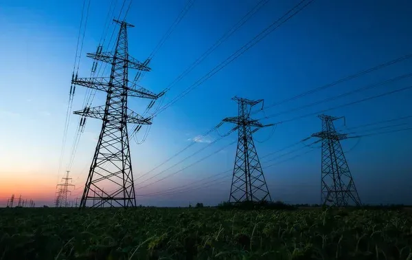 Depositphotos 164107976 Stock Photo Silhouette Of Electricity Pylons And
