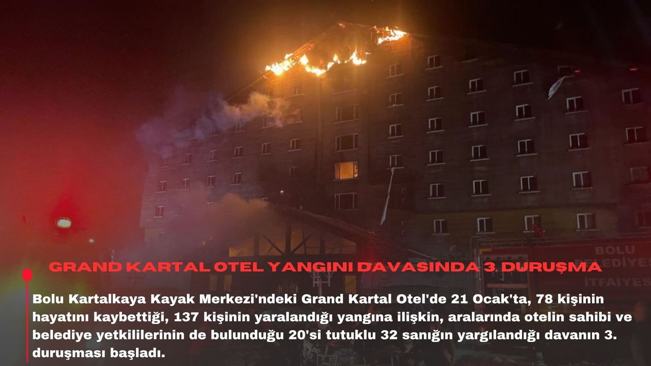 Grand Kartal Otel yangını davasında 3. duruşma