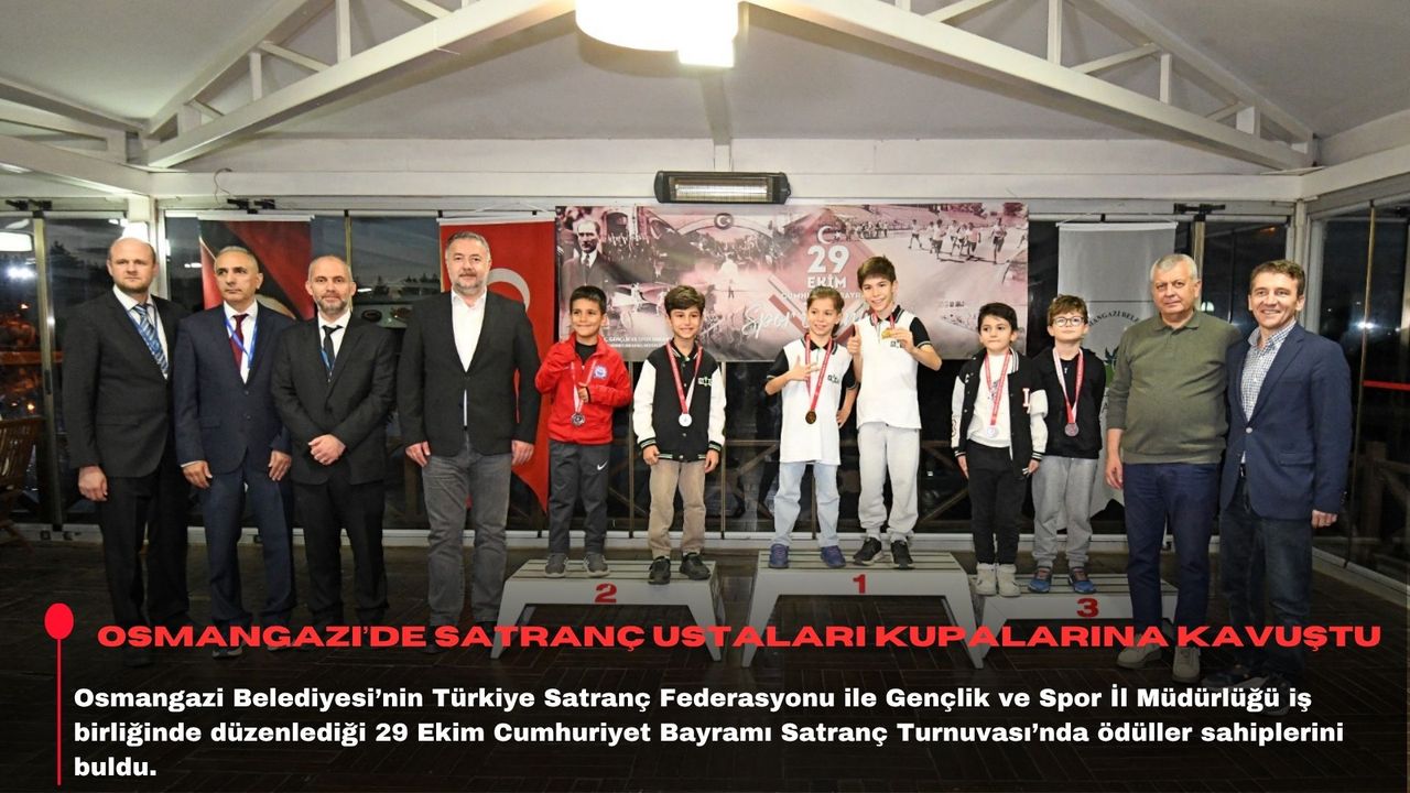 Osmangazi’de satranç ustaları kupalarına kavuştu