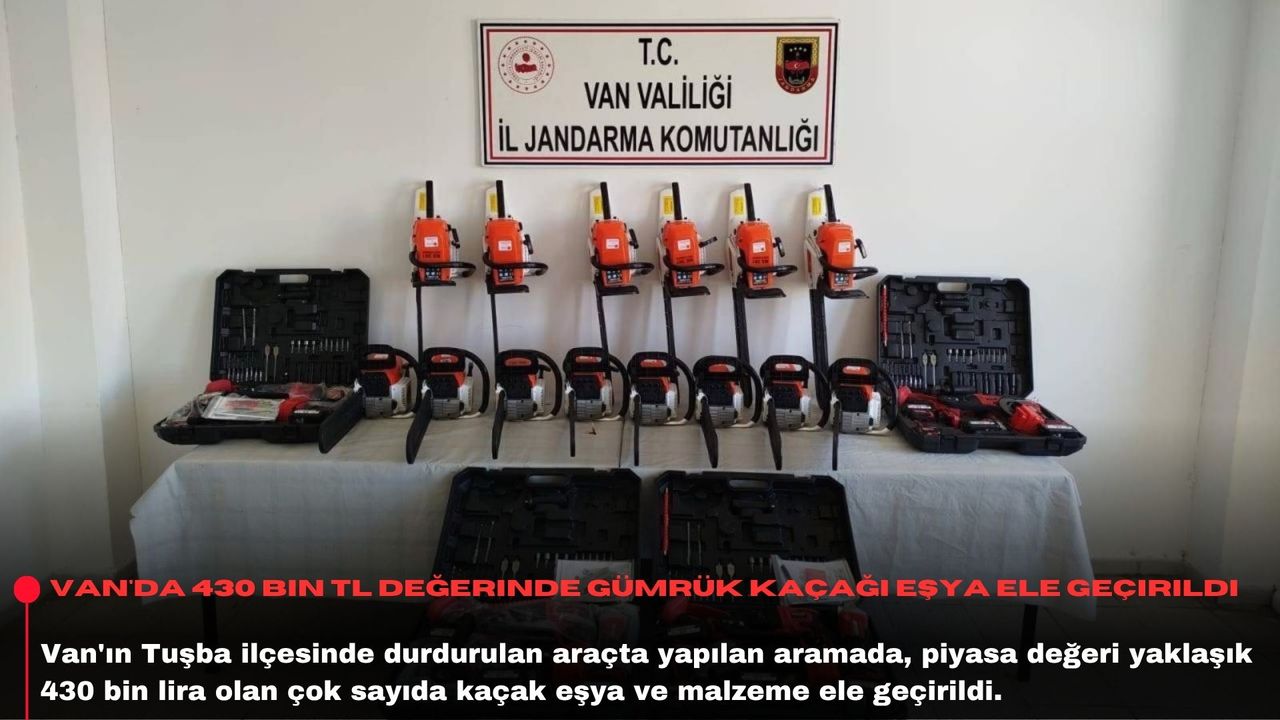 Van'da 430 bin TL değerinde gümrük kaçağı eşya ele geçirildi