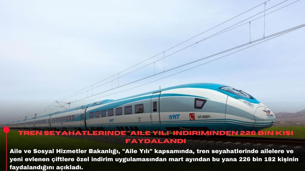 Tren seyahatlerinde "Aile Yılı" indiriminden 226 bin kişi faydalandı