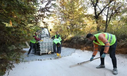 Bursa İnegöl'de yollar parke taşla kaplanıyor