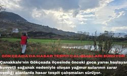 Gökçeada'da hasar tespit çalışmaları sürüyor