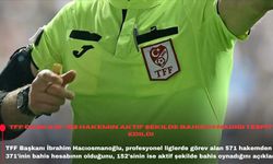 TFF Başkanı : 152 hakemin aktif şekilde bahis oynadığı tespit edildi