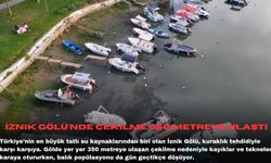 İznik Gölü'nde çekilme 350 metreye ulaştı