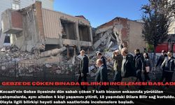 Gebze’de çöken binada bilirkişi incelemesi başladı