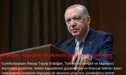 Erdoğan: Kapsamlı bir ekonomi programı yürütüyoruz