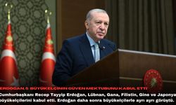 Erdoğan, 5 büyükelçinin güven mektubunu kabul etti