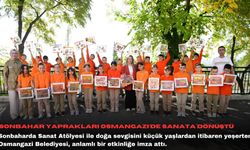 Sonbahar yaprakları Osmangazi’de sanata dönüştü