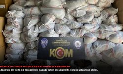 Adana'da tırda 10 ton kaçak tütün ele geçirildi