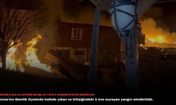 Bursa'da kafede başlayan yangın 2 eve sıçradı