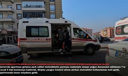 Motosiklette başlayan yangın apartmana sıçradı: 9 kişi hastanelik oldu