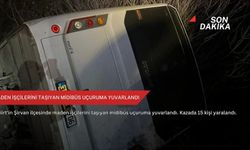 Maden işçilerini taşıyan midibüs uçuruma yuvarlandı