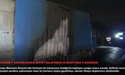 Kuzey Marmara Otoyolu'nda kamyon yangını
