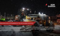 Erzincan’da kar ve tipi nedeniyle yollar ulaşıma kapatıldı