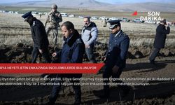 Libya heyeti jetin enkazında incelemelerde bulunuyor