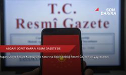 Asgari ücret kararı Resmi Gazete'de