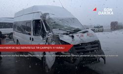 Kayseri'de işçi servisi ile tır çarpıştı: 11 yaralı