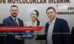 Başkan Erkan Aydın yılın son nikahını kıydı