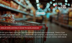 Aralık enflasyonu 5 Ocak'ta açıklanacak