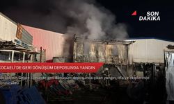 Kocaeli'de geri dönüşüm deposunda yangın
