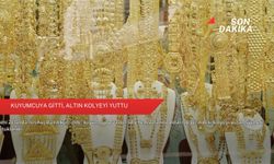 Kuyumcuya gitti, altın kolyeyi yuttu