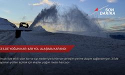 3 ilde yoğun kar: 428 yol ulaşıma kapandı