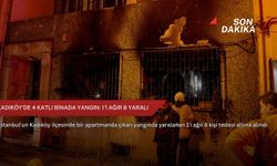 Kadıköy'de 4 katlı binada yangın: 1'i ağır 8 yaralı