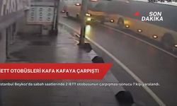 İETT otobüsleri kafa kafaya çarpıştı