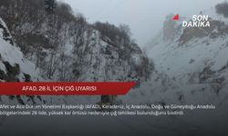 AFAD, 28 il için çığ uyarısı